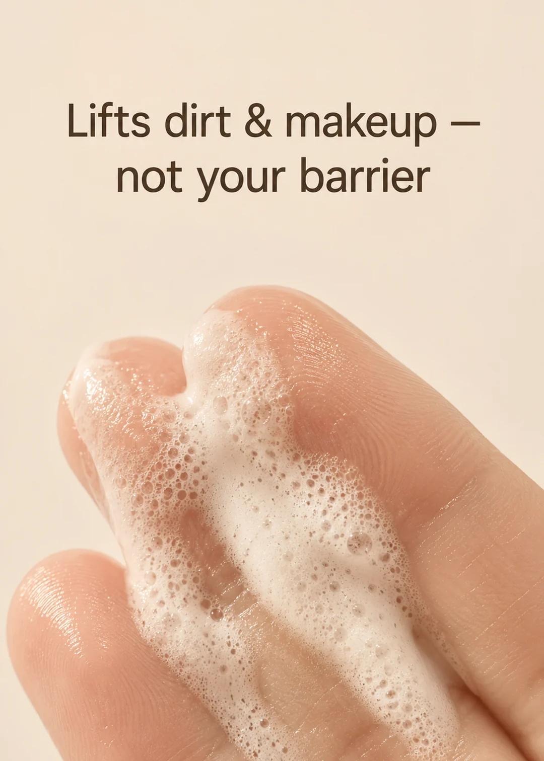 Silky tallow cleanser texture that melts makeup