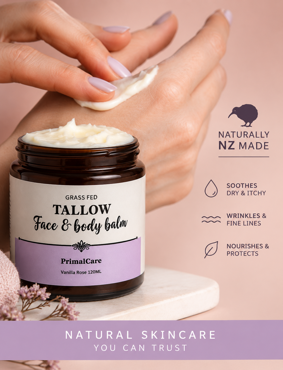Beef tallow balm